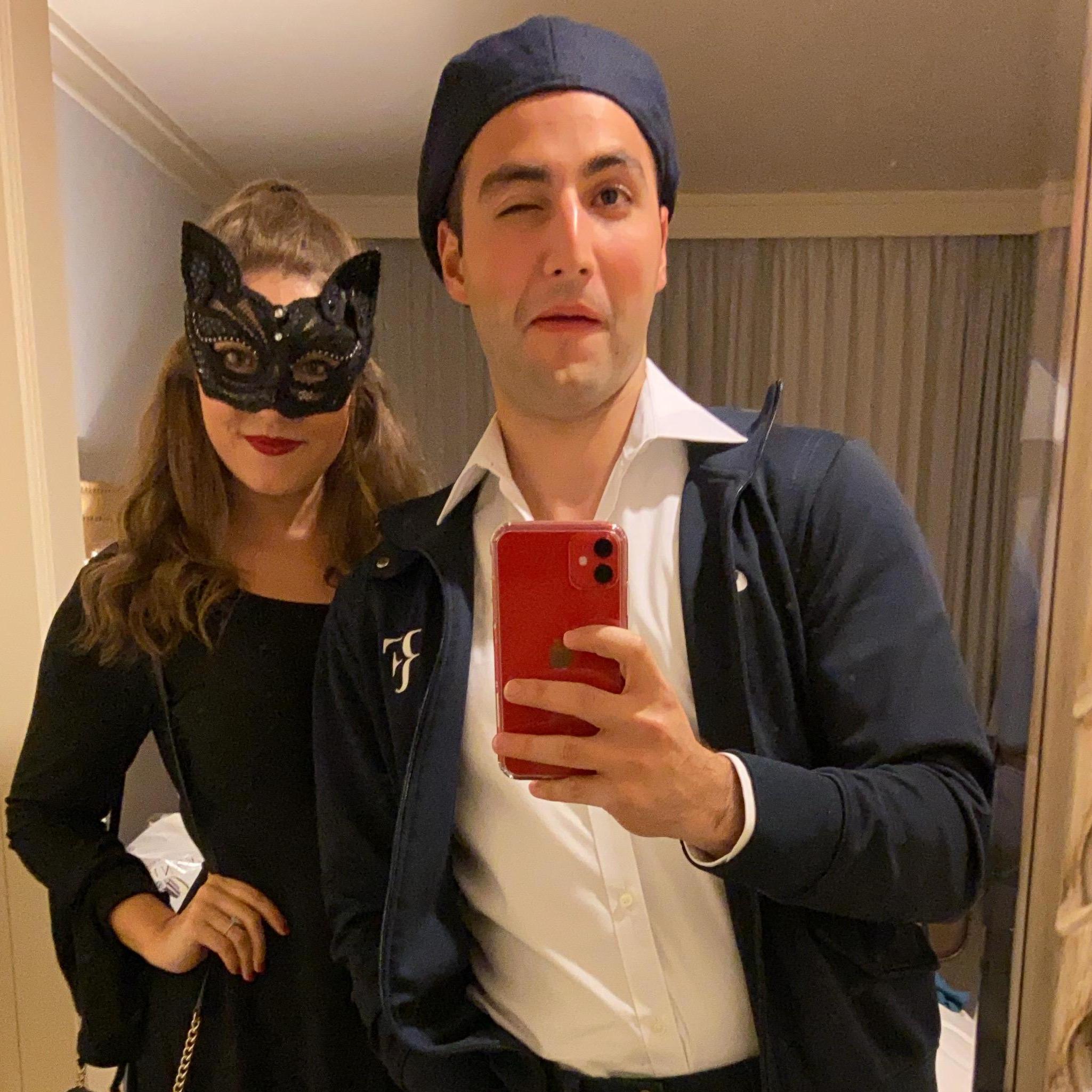 Last Halloween, Emily was Catwoman and Hassan was "Date Mike" from The Office