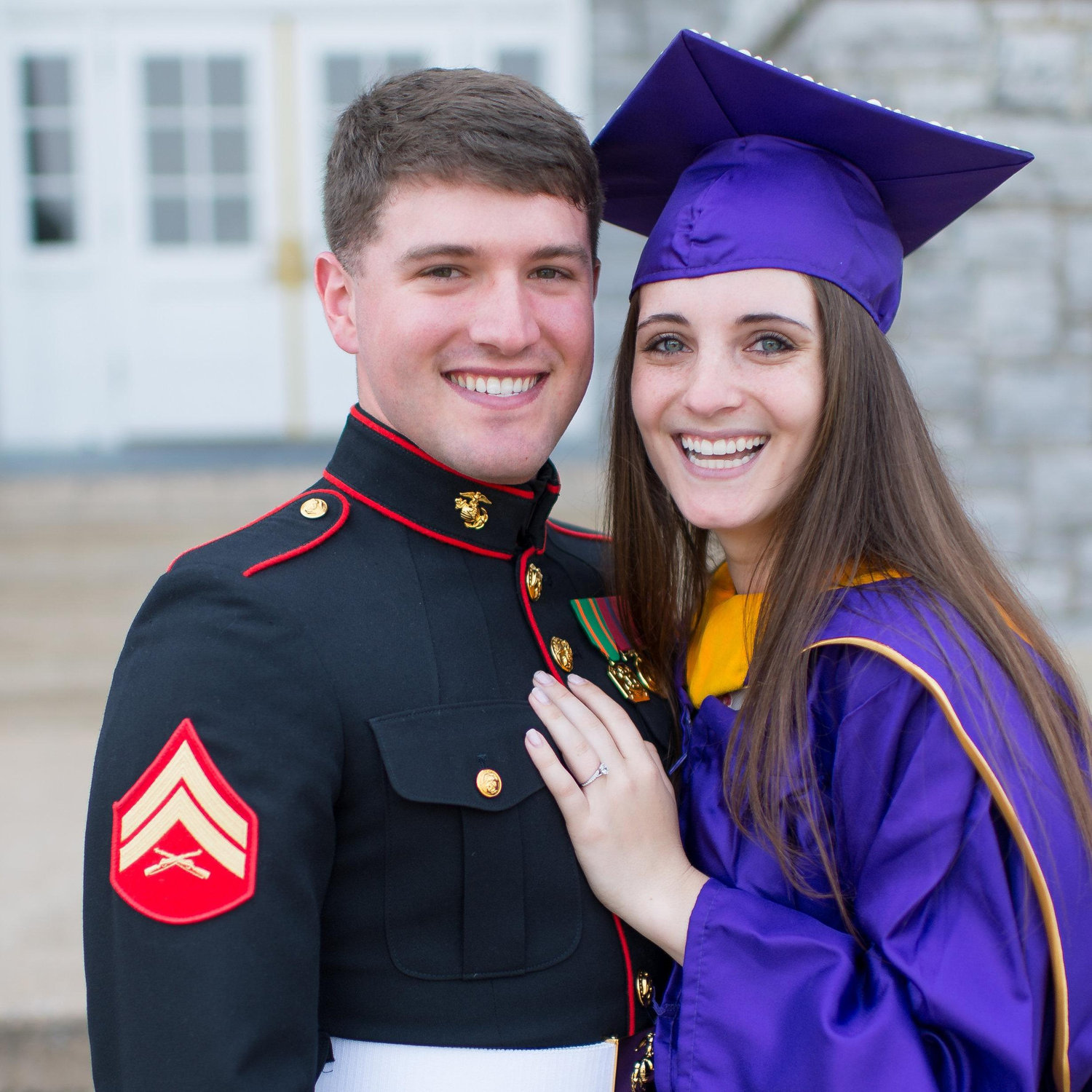 Moments after he proposed!