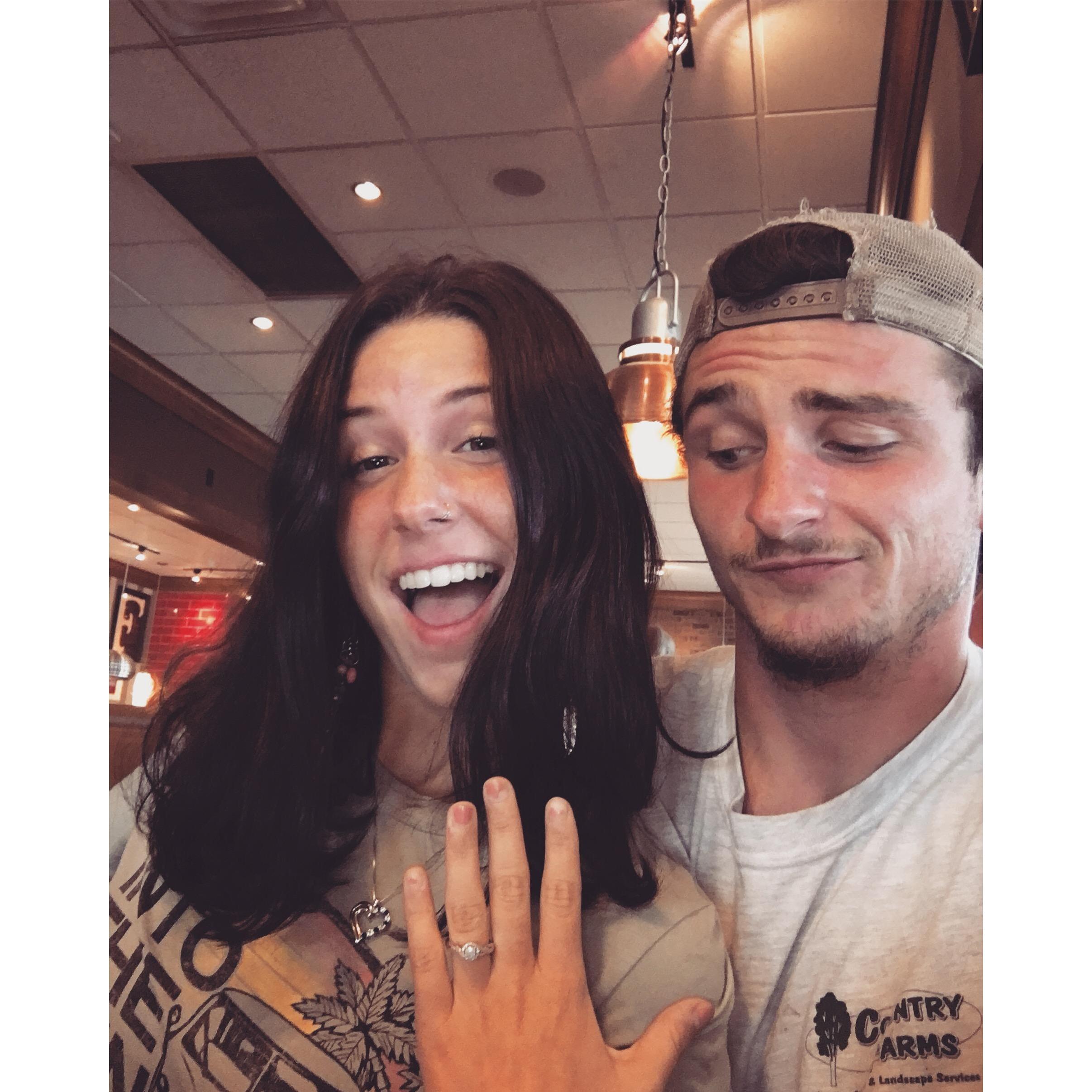 We went out to dinner after I said “YES!”