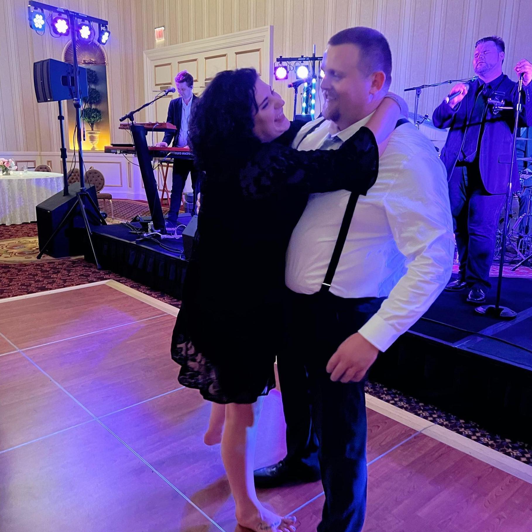 Dancing poorly at our friends Ed and Terea's wedding!