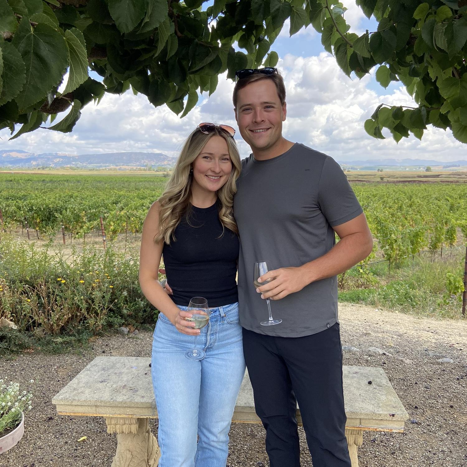 Our first time enjoying Californian wine country. Unlocked Tyler's love for a good wine!