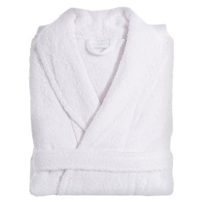 Terry Cloth Bathrobe Unisex Linum Home - White (Large/XLarge)