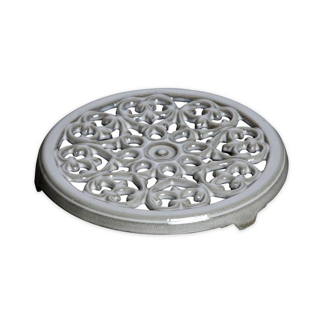 Staub Cast Iron 9-Inch Round Lilly Trivet in Graphite