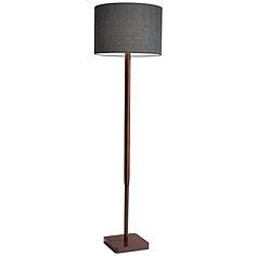 Ellis Walnut Rubberwood Floor Lamp