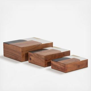 3-Piece Stylish Organizational Box Set