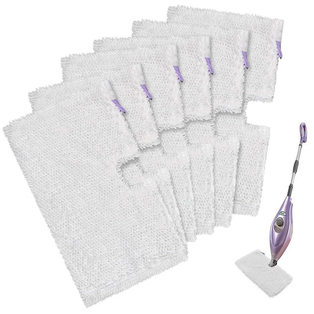 Steam Mop Replacement Pads for Shark Steam Mops S3500 Series S3501 S3601 S3550 S3901 SE450 S3801CO S3601D S2901 S2902 Steam Pocket Mop Pads Floor Cleaning Microfiber Reusable for Shark Mop Pads,6 Pack