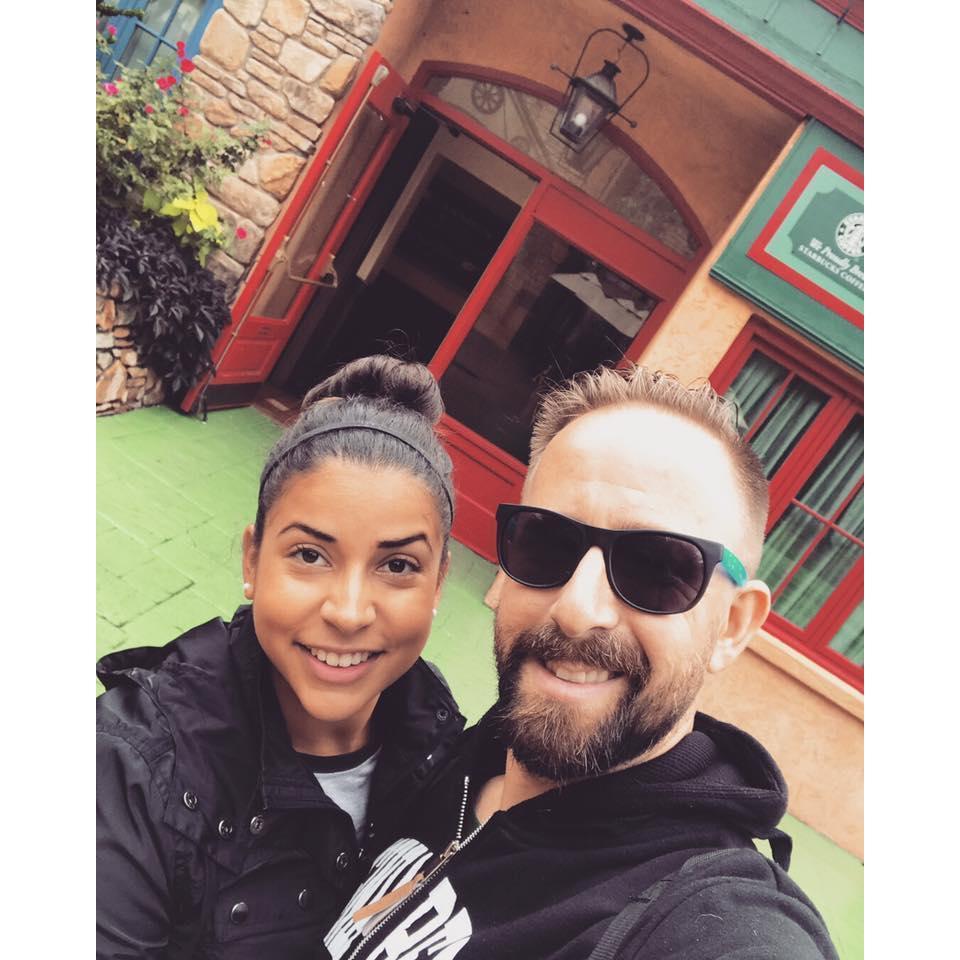 Showing Jeremy around my old stomping grounds, Busch Gardens Williamsburg!