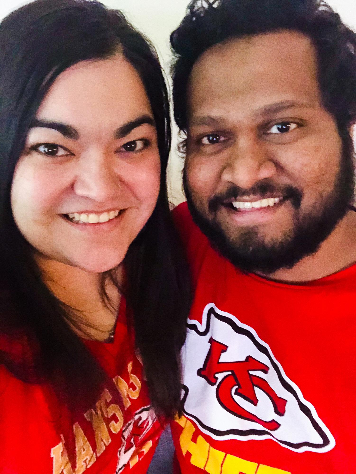 Cheering on the Kansas City Chiefs for Superbowl LIV - February 2020