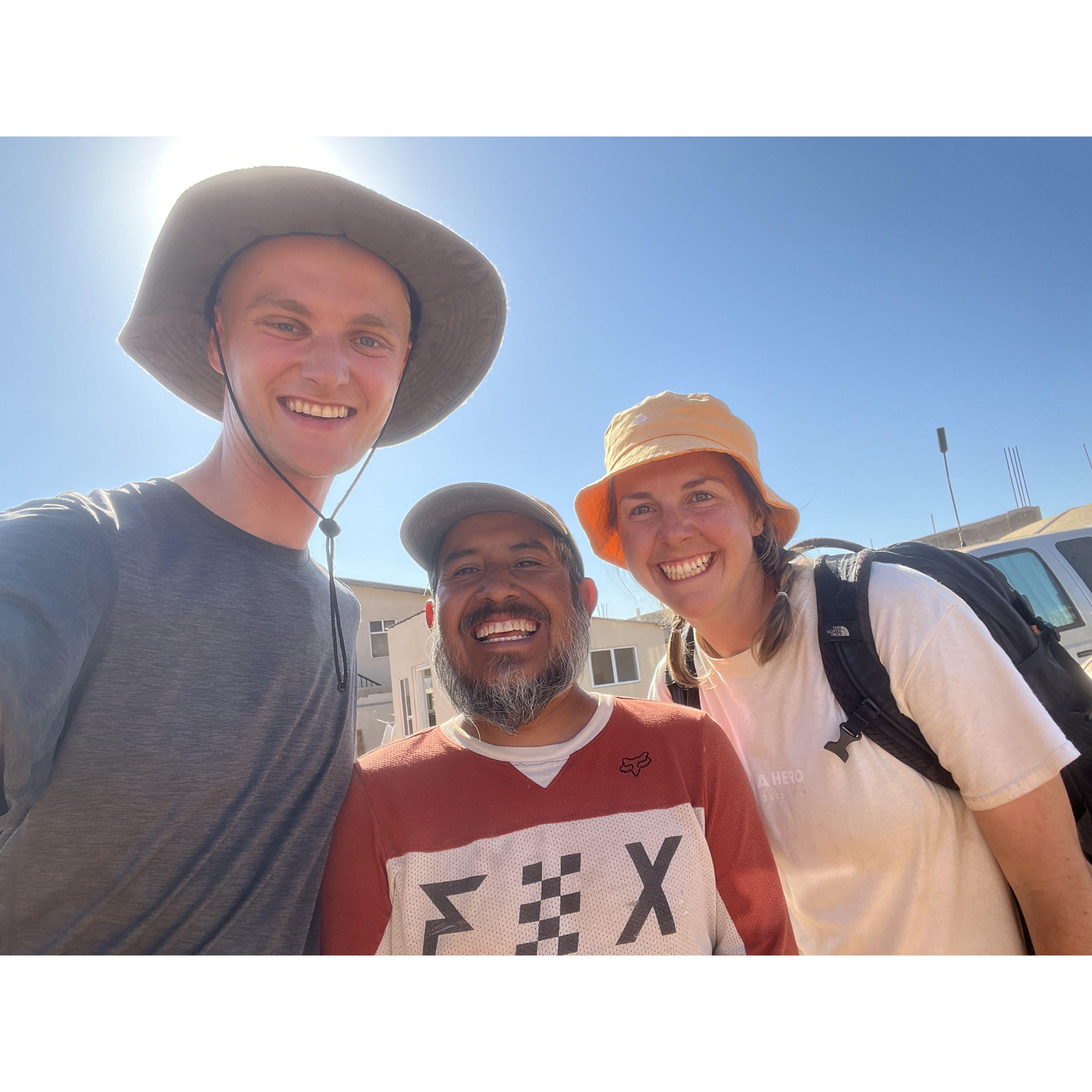 Matt, Hannah, and their amigo Chuy from Ensenada!