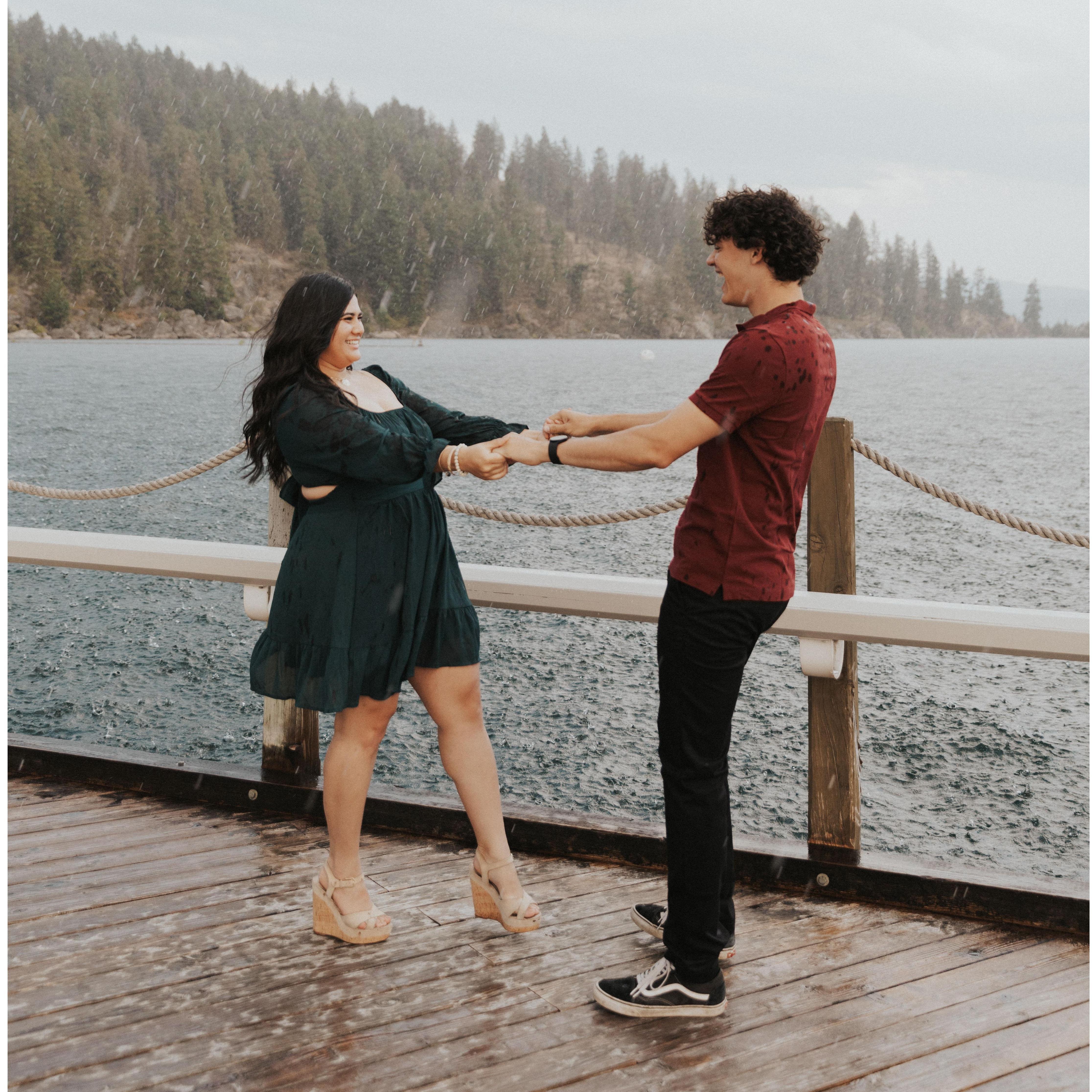 Dancing in the rain? Check!
It poured this day, unexpectedly. But these two and the photographer made the most out of the short time they had!