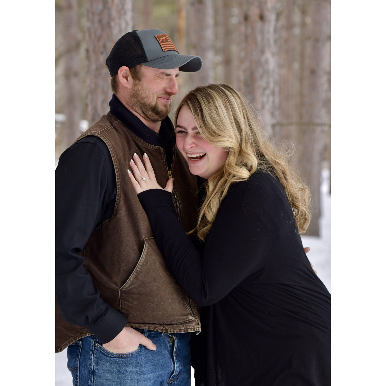 We couldn't keep a straight face around each other, even during engagement photos.
