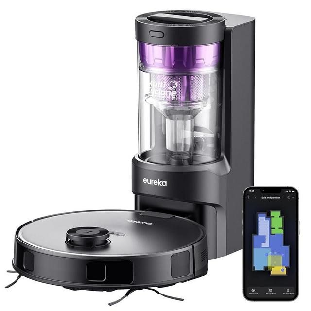 EUREKA Robot Vacuum and Mop Combo, Self-Emptying, 4000pa Suction, Smart Navigation, App Controlled