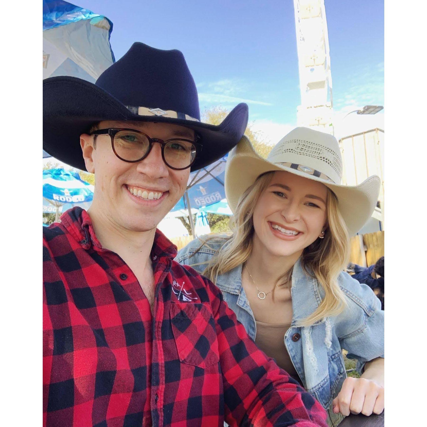 Becoming rodeo people in our new city.