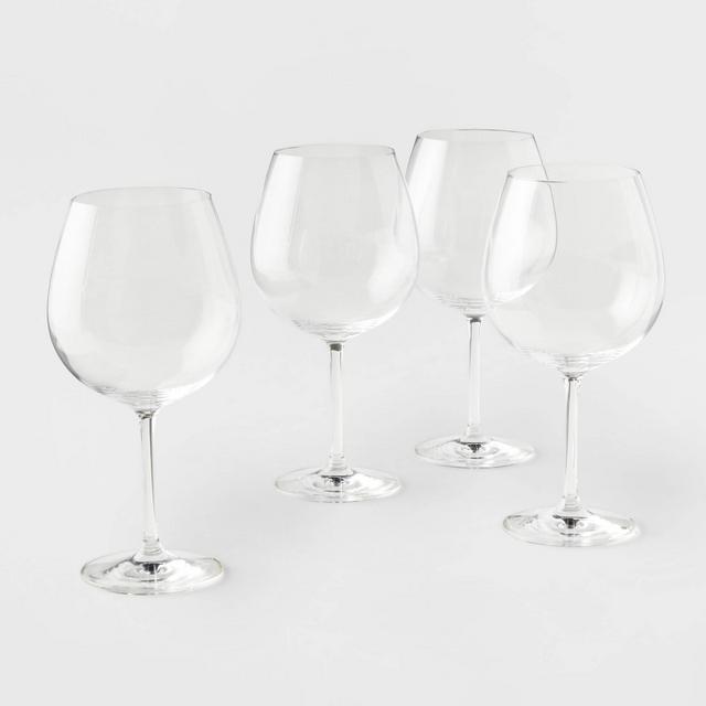 27oz 4pk Crystal Pinot Noir Wine Glasses - Threshold™