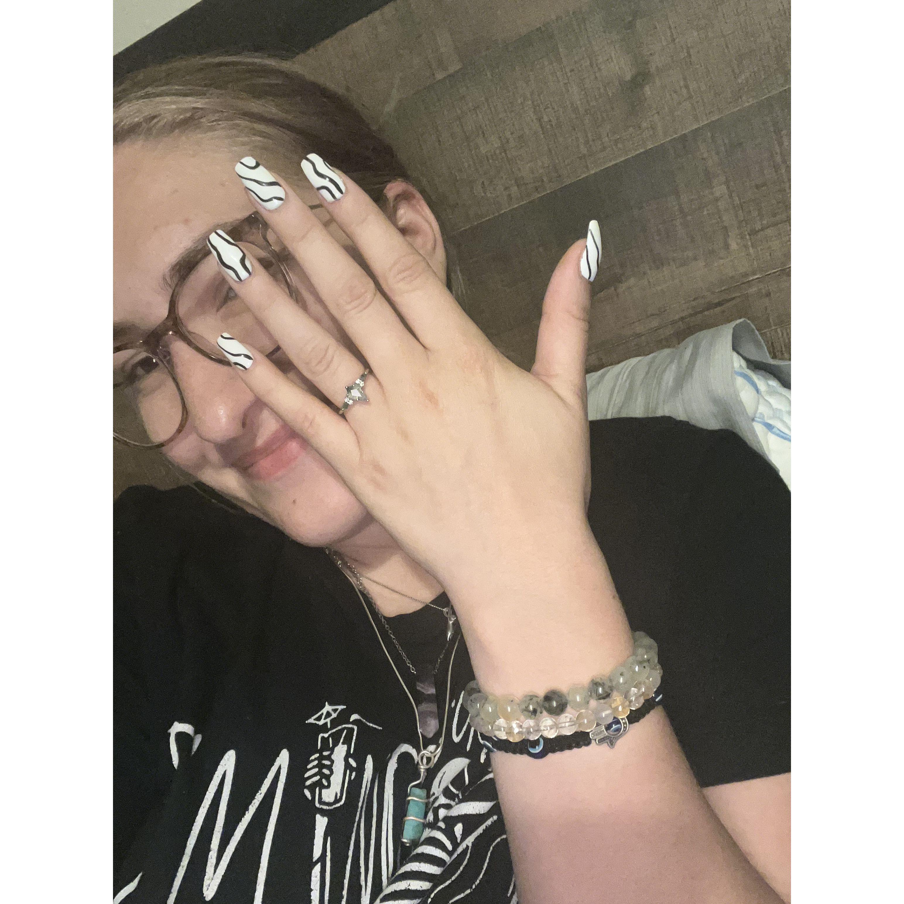 The only photo from the night we got engaged.... oops.