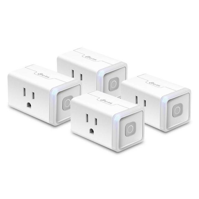 Kasa Smart WiFi Plug Lite by TP-Link (4-Pack) 12 Amp, Reliable Wifi Connection, No Hub Required, Works with Alexa Echo & Google Assistant (HS103P4) - White