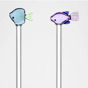 ICHENDORF Marine Garden Fish Straws, Set of 2