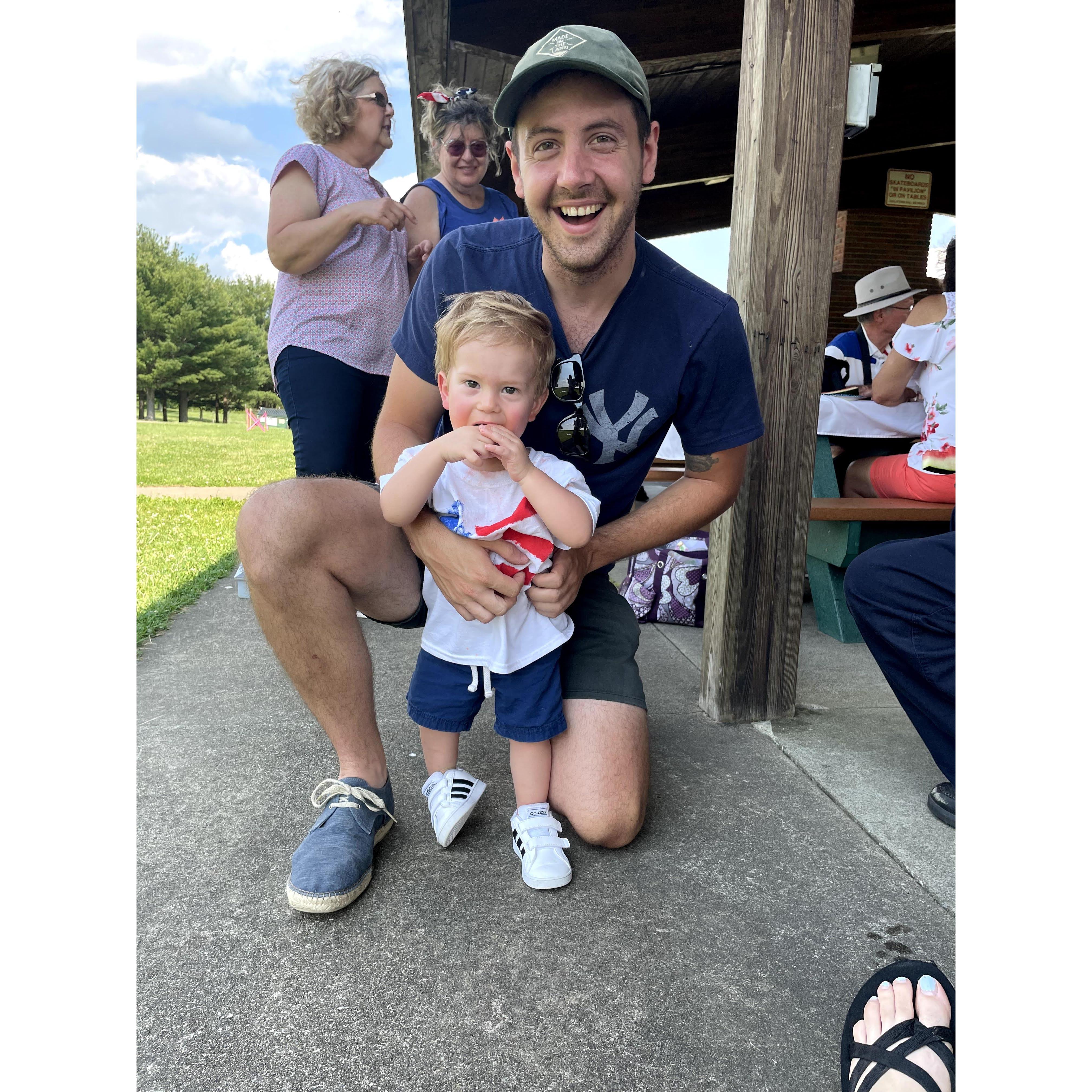 Uncle Eric and Crew at the 4th of July, 2021
