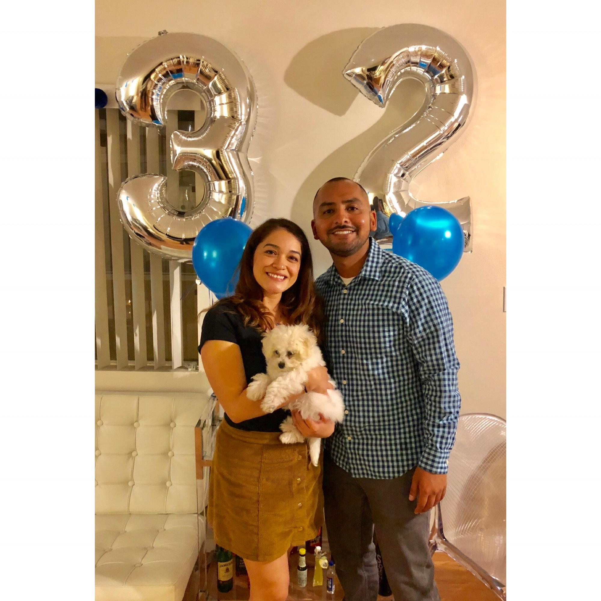 When we celebrated Carlos' 32nd birthday and that we became paw-rents to our little Luna
