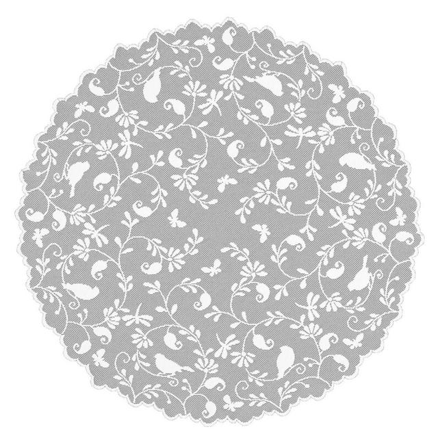 Heritage Lace® Bristol Garden 45-Inch Round Table Topper in White