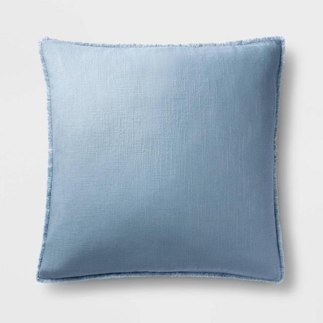 Euro Heavyweight Linen Blend Pillow Sham Sky Blue - Casaluna™