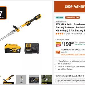 DEWALT Cordless Weed Wacker Kit