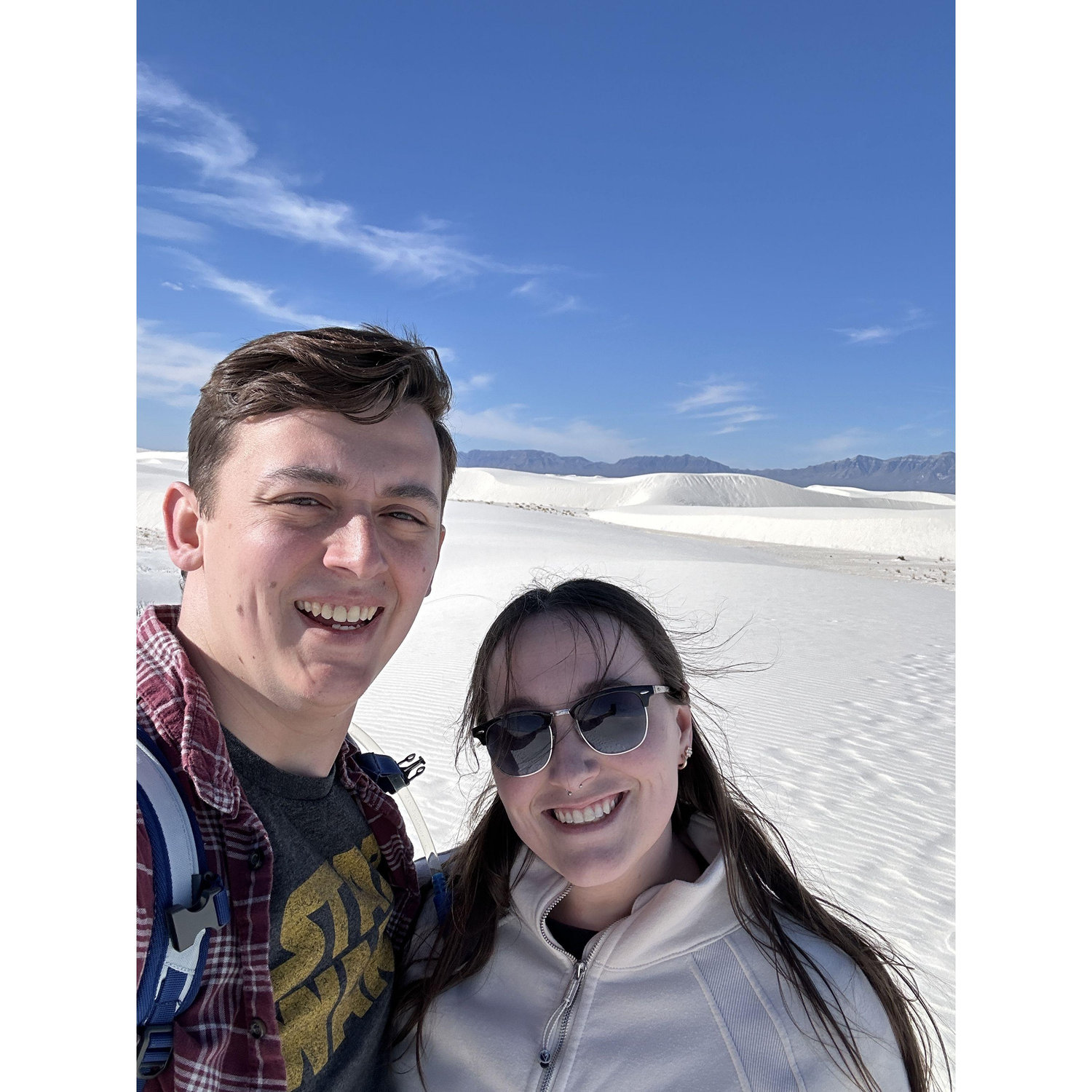 Our engagement trip :) White Sands NP was on Taitelyn's bucketlist for National Parks.