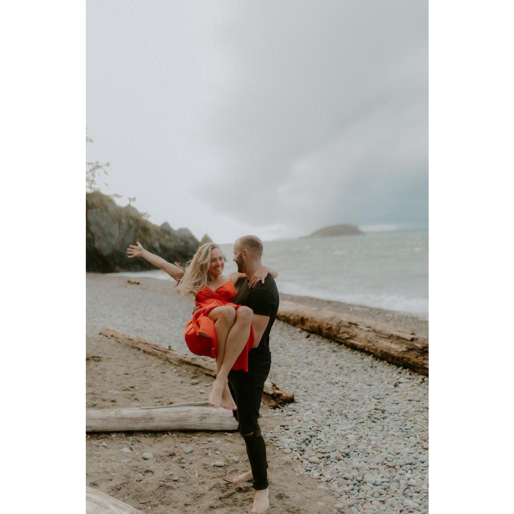 I can always count on Bryan to swing me around a dance floor and in his mind, a beach is not different!
