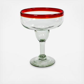 Recycled Artisan Margarita Glass, Set of 4