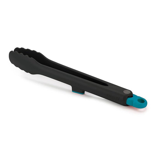 Joseph Joseph Duo Lockable Tongs Hygienic with Integrated Tool Rest & Non-Slip Feet, Suitable for Non-Stick Cookware, Heat-Resistant