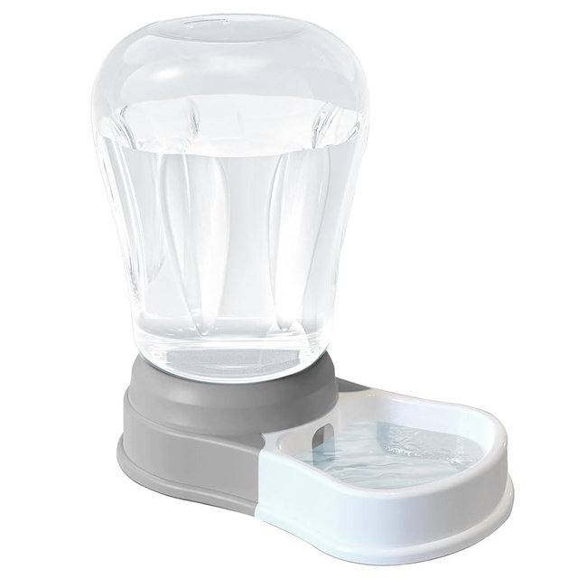 6L Automatic Dog Water Bowl Dispenser - Staltwo Pet Water Dispenser, Large Capacity Water Feeder for Cats and Dogs, BPA-Free, 6-Liter Grey