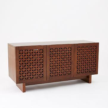 Carved Wood Media Console