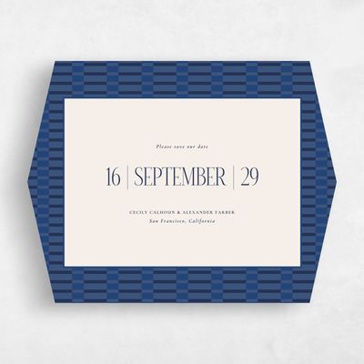 Blue Diamond Wedding Save the Date - Jody Landscape