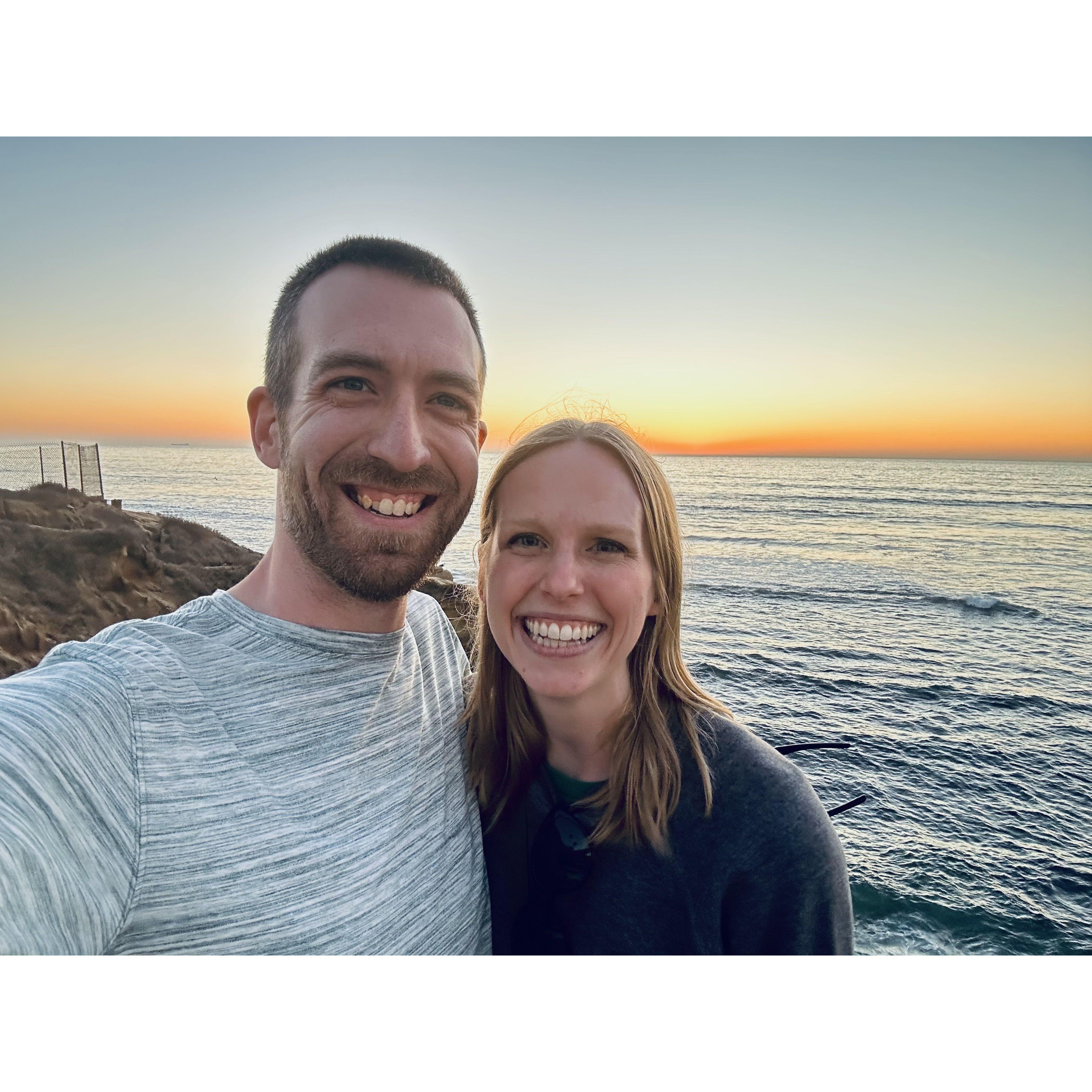 Our first sunset together at Sunset Cliffs