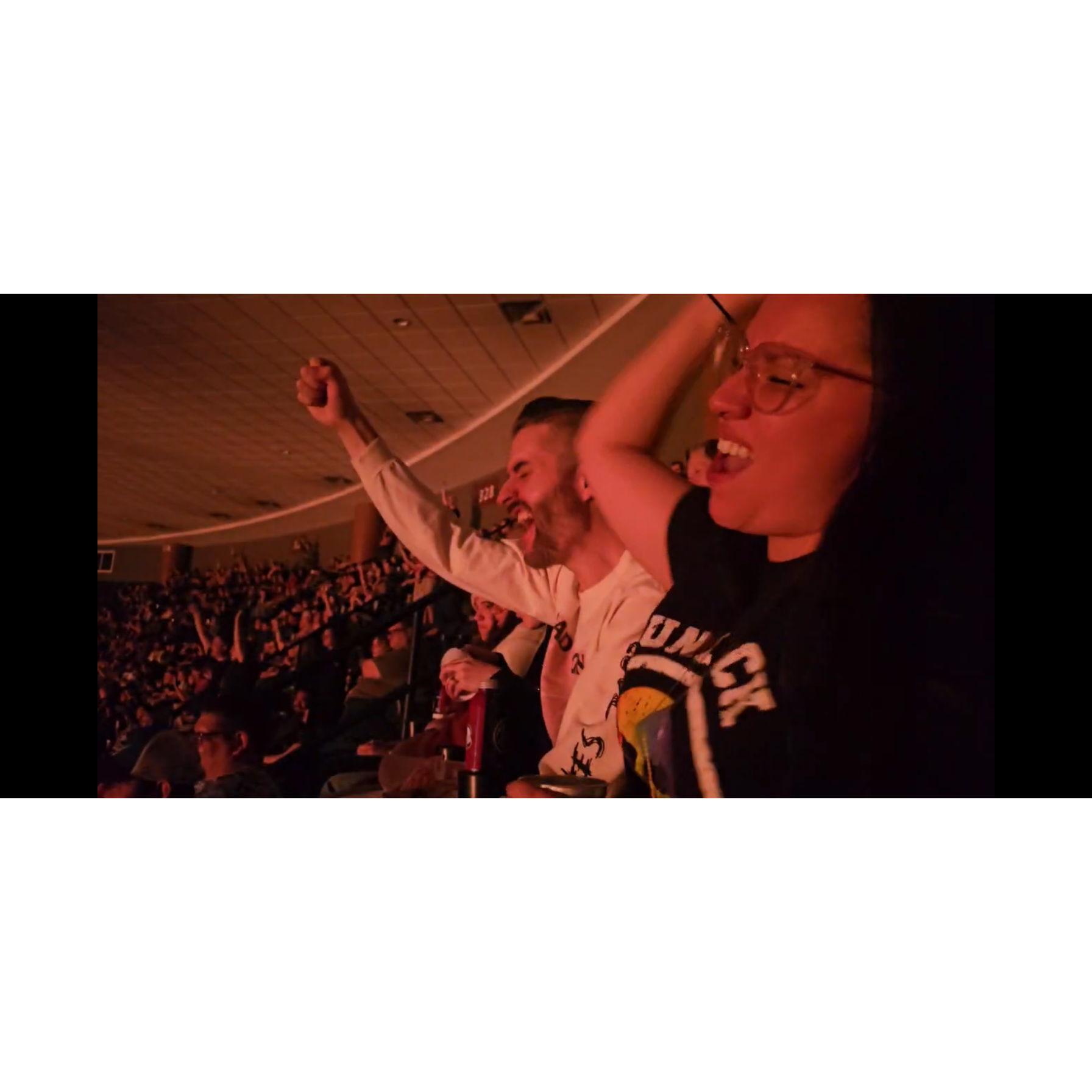 Disturbed. Synchronized Fist Pumping.