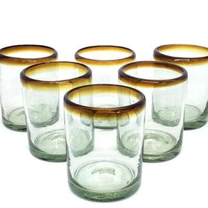 Amber Rim 10 oz Tumblers (set of 6)