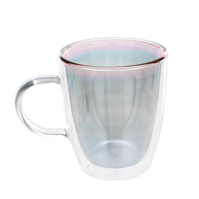 Double Wall Glass Cup - Grey