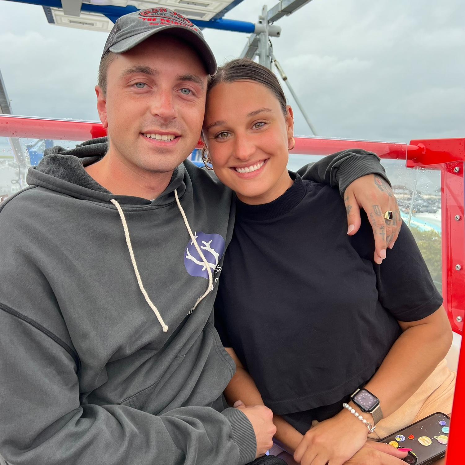 atop the Fantasy Island ferris wheel