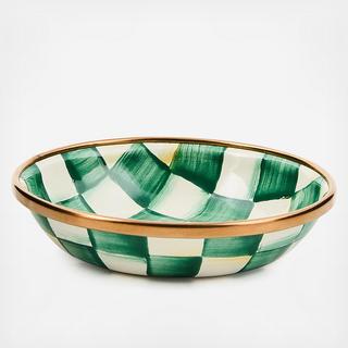 Emerald Check Stainless Steel Dipping Bowl