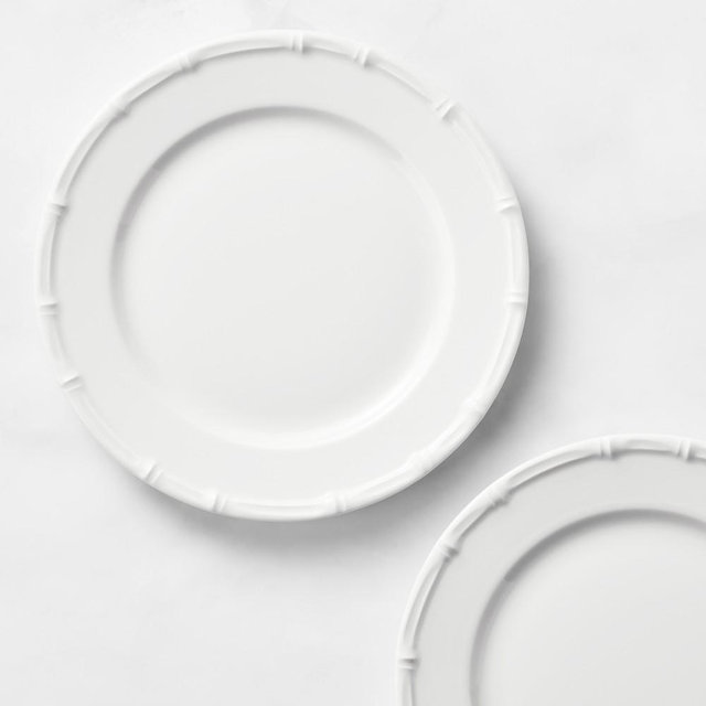 Pillivuyt Bamboo Porcelain Salad Plates, Set of 8