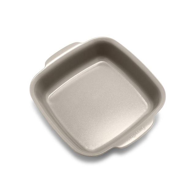 GreenPan Premiere Ovenware Healthy Ceramic Nonstick 8" Square Cake Baking Pan, PFAS-Free, Warp-Free Bakeware, Durable Quick Heating, Oven & Broiler Safe to 600F, Dishwasher Safe, Taupe