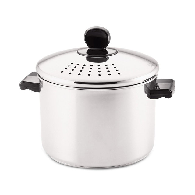 Farberware Classic Series Stainless Steel 8-Qt. Straining Stockpot & Lid