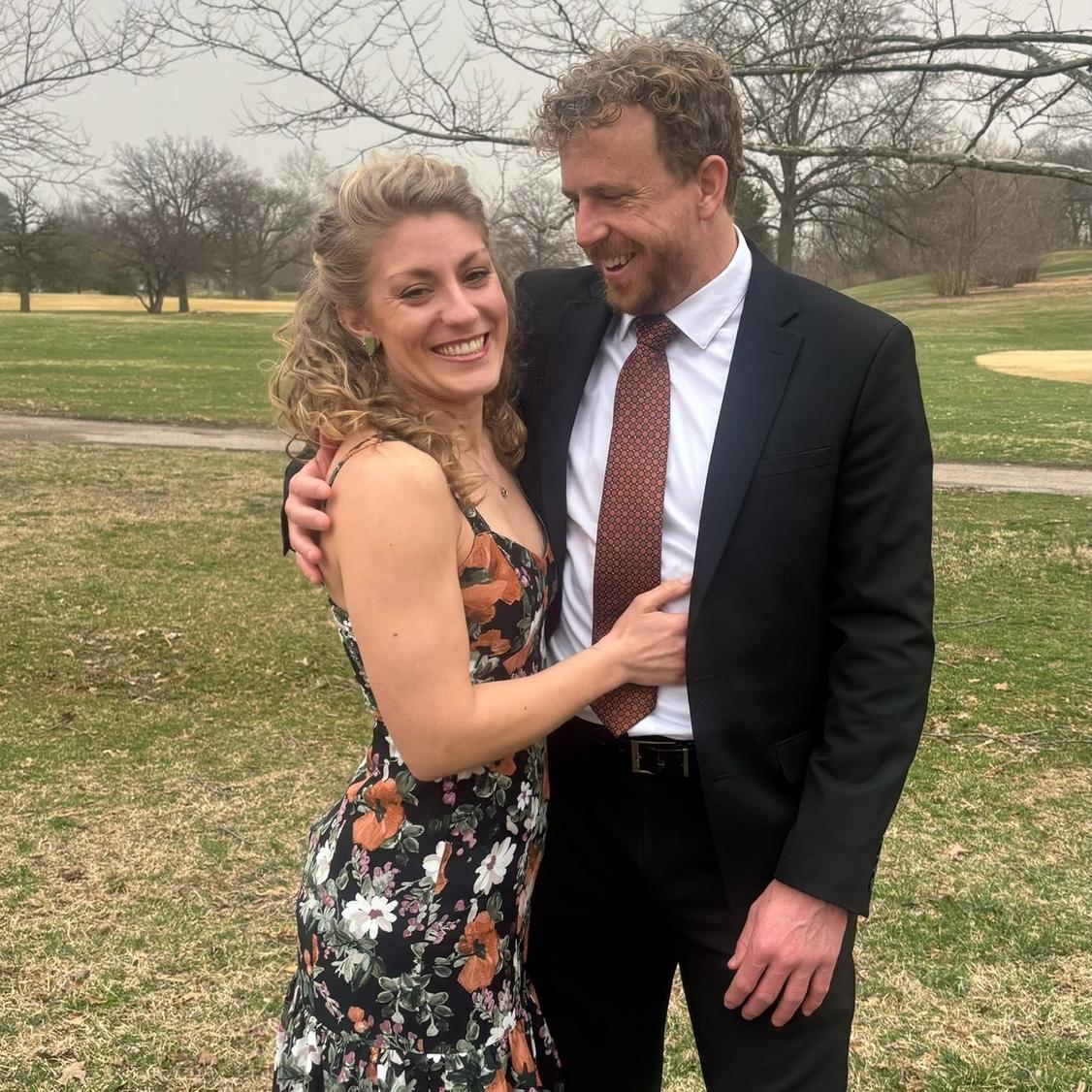 Jackie’s favorite photo of us 🥰 ready for her cousin’s wedding in STL!