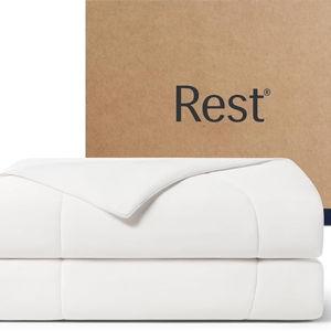 REST® Evercool® Cooling Comforter, King/Cali King, Blanket for Hot Sleepers, All Season Bedding to Keep Cool for Night Sweats, Breathable Lightweight Duvet, 106x90 Inches, Arctic White