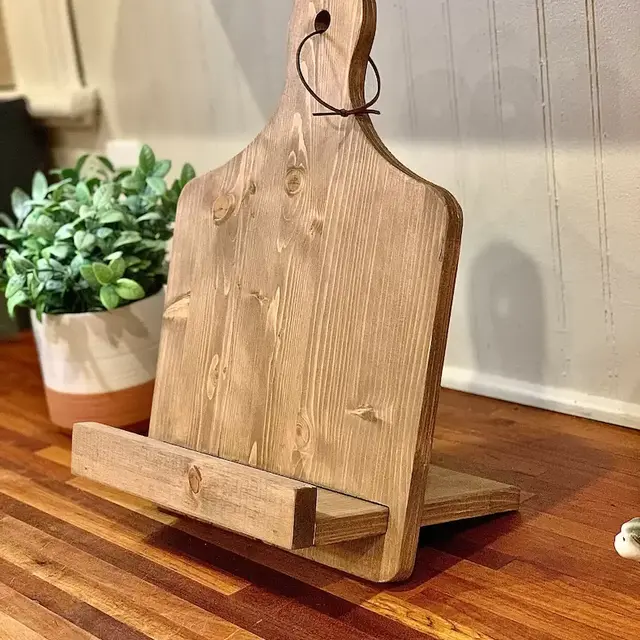Reclaimed Adjustable Cutting Board Cookbook Stand