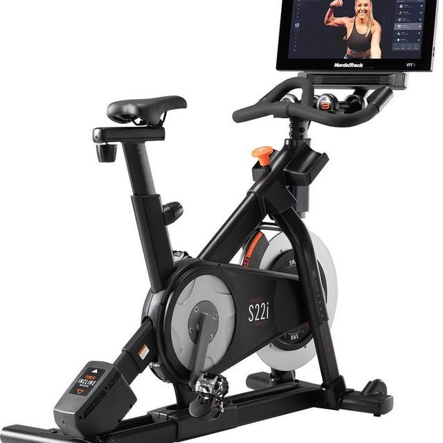 NordicTrack Commercial S22i Studio Cycle with UPGRADED 22” HD Touchscreen & 30-Day iFIT Family Membership - Black