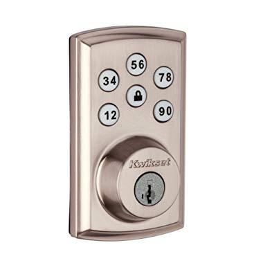 Kwikset 98880-004 SmartCode 888 Smart Lock Touchpad Electronic Deadbolt Door Lock with Z-Wave Plus Featuring SmartKey Security in Satin Nickel