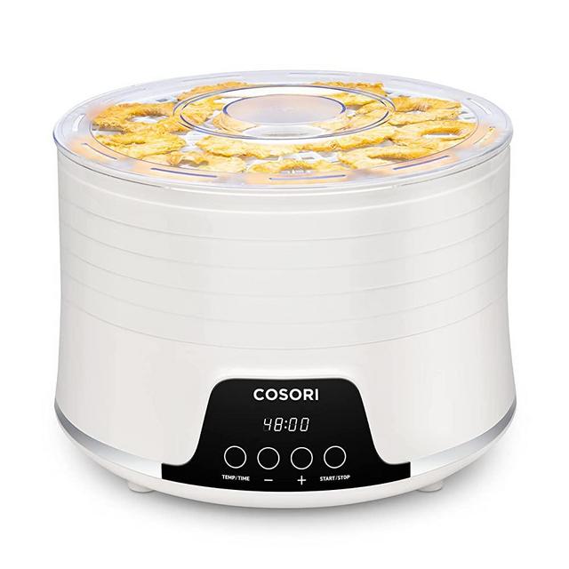 COSORI Food Dehydrator, with Timer and Temperature Control, Dryer Machine for Meat Fruit Beef Jerky Herb Dog Treats, Overheat Protection, CFD-N051-W