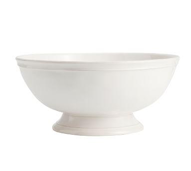 Cambria Footed Serve Bowl, Stone