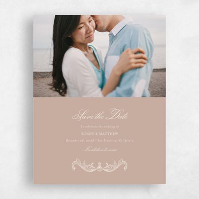 Latte, Brown Wedding Save the Date - Lezzeno Photo